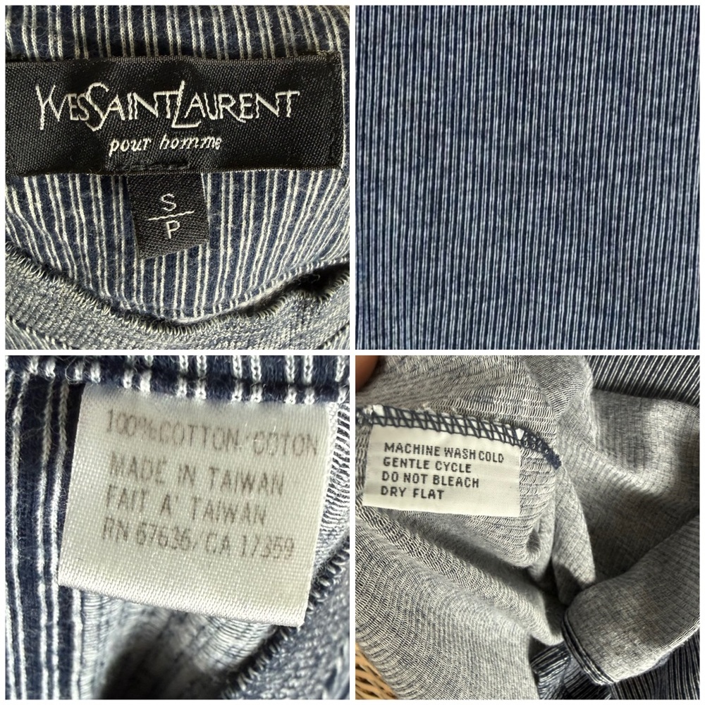 Yves Saint Laurent Pour Homme Vintage Men's Navy … - image 5